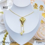 #R choker doble cpn dije corazon (&15）