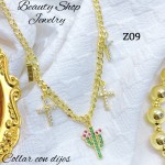 #Z cadena con full dijes  (&24）