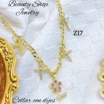 #Z cadena con full dijes  (&24）