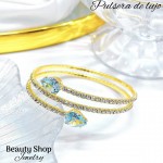 pulsera oro chino con pedreria 17&