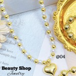 cadena balin con perla corazon （&18）