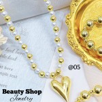 cadena balin con perla corazon （&18）