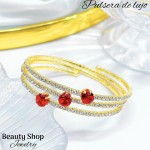 pulsera oro chino con pedreria 17&