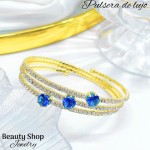 pulsera oro chino con pedreria 17&