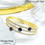 pulsera oro chino con pedreria 17&