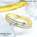 pulsera oro chino con pedreria 17&