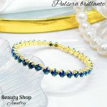pulsera con piedras ajustable 14.5&