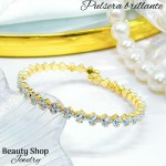 pulsera con piedras ajustable 14.5&