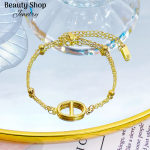 Pulsera de oro chino con dije (&8) Pulsera de oro chino con dije (&8)