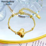 Pulsera de oro chino con dije (&8) Pulsera de oro chino con dije (&8)