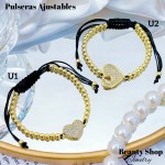 pulsera balin ajustable oro chino 12.50&