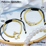 pulsera balin ajustable oro chino 12.50&