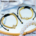 pulsera balin ajustable oro chino 12.50&