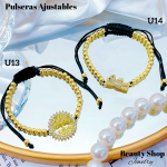 pulsera balin ajustable oro chino 12.50&