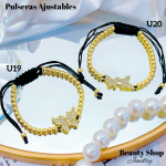 pulsera balin ajustable oro chino 12.50&