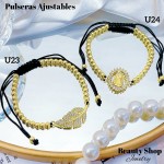 pulsera balin ajustable oro chino 12.50&