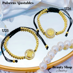 pulsera balin ajustable oro chino 12.50&