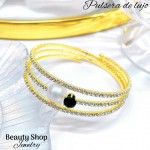 pulsera oro chino con pedreria 17&