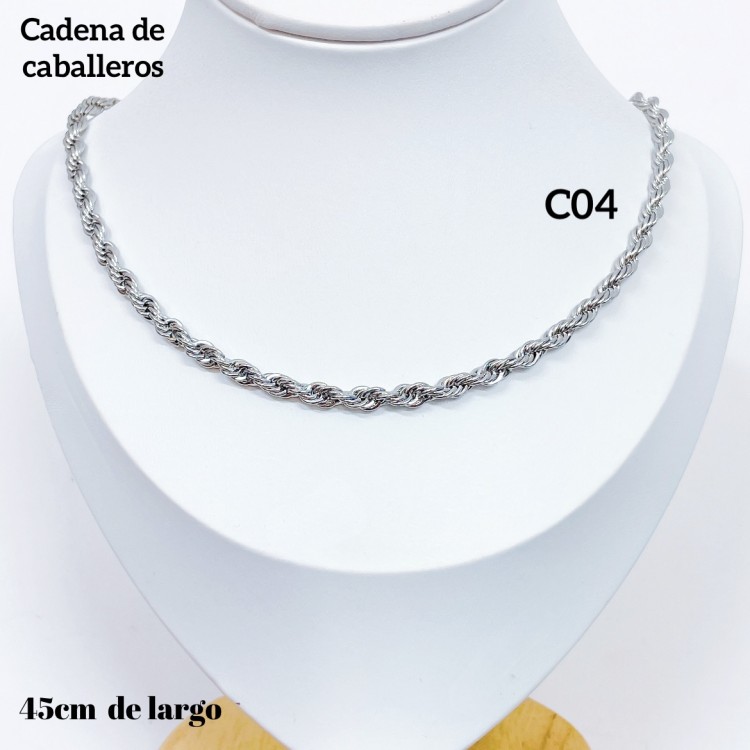 #C4 cadena de caballero en acero  (&7）