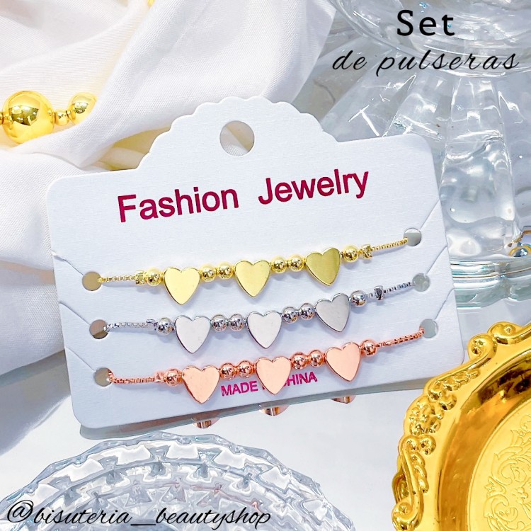 set pulsera oro chino 22.45&