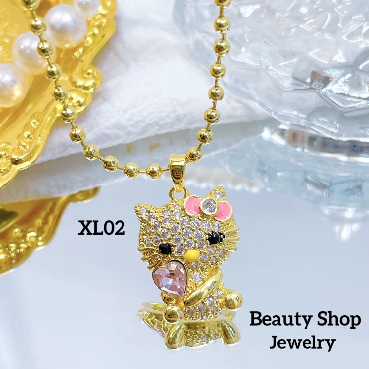 #Xl cadena con dije oro chino (solo dije 3$)(17.50&senciila 19& con cadena ajustable) 3.95$