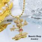 #Xl cadena con dije oro chino (solo dije 3$)(17.50&senciila 19& con cadena ajustable) 3.95$
