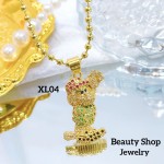 #Xl cadena con dije oro chino (solo dije 3$)(17.50&senciila 19& con cadena ajustable) 3.95$