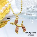 #Xl cadena con dije oro chino (solo dije 3$)(17.50&senciila 19& con cadena ajustable) 3.95$