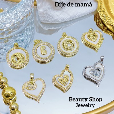 #zm Dije dia de la madre oro chino con cadena ajustable 2.95$ (con cadena sencilla12.50&con cadena ajustable14&