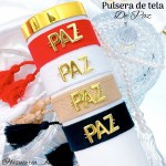 Pulsera de tela con dije Pulsera de tela con dije