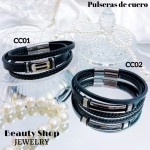 pulsera caballero cuero 20& pulsera caballero cuero 20&