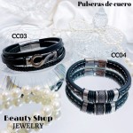 pulsera caballero cuero 20& pulsera caballero cuero 20&