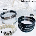 pulsera caballero cuero 20& pulsera caballero cuero 20&