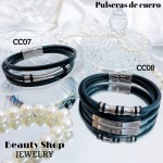 pulsera caballero cuero 20& pulsera caballero cuero 20&