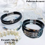 pulsera caballero cuero 20& pulsera caballero cuero 20&