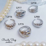 #L anillos tipos chunky oro chino plateado 9.50& #L anillos tipos chunky oro chino plateado 9.50&