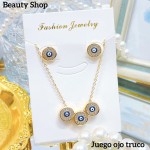 Juego de cadena con topito corazón-ojo turco 