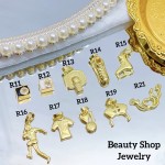 #R Cadena con  Dijes Figura Oro Chino (11&con cadena ajustable) (solo.dije1.5$)