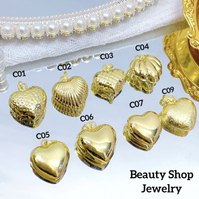 #C Cadena con dije corazon （con cadena sencilla12.5&,con cadena ajustable14&)