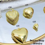 #C Cadena con dije corazon （con cadena sencilla12.5&,con cadena ajustable14&)