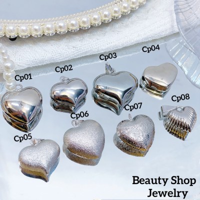 #Cp cadena con dije de corazón plateado solo dije 1.75