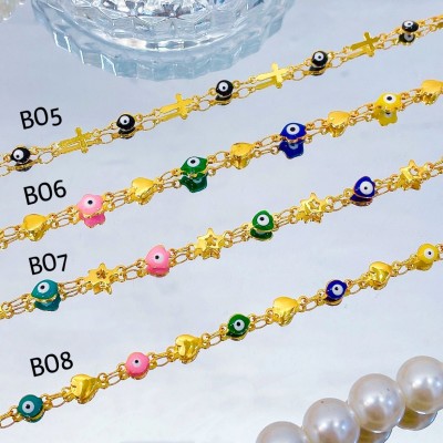 Tobillera ojo oro chino  clic foto entre ver más Modelo (&5）