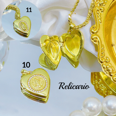 dije relicario oro chino solo dije 2$ 9.50& 12.5&