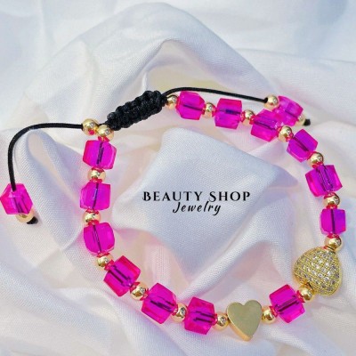 pulsera ajustable con dije corazon 12.50&