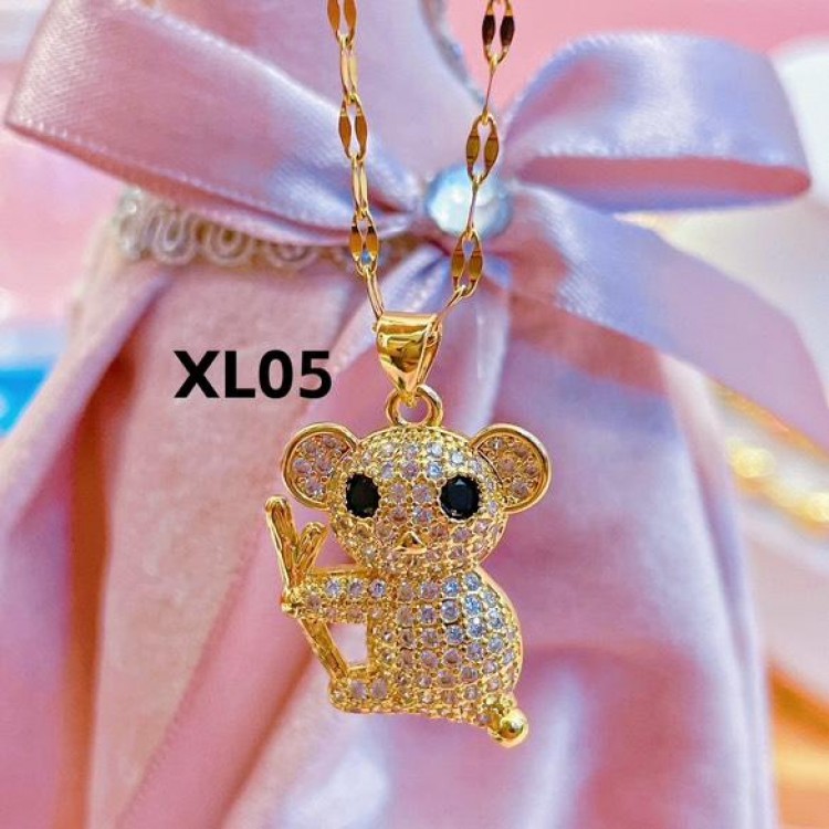 #Xl cadena con dije oro chino (solo dije 3$)(17.50&senciila 19& con cadena ajustable) 4$