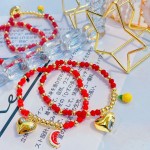 pulsera engomada con Dijes Oro Chino 14.5&