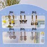 #j Zarcillos piedras lagar lujos baño oro18k   （14 modelo) (&8.5）
