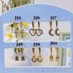 #j Zarcillos piedras lagar lujos baño oro18k   （14 modelo) (&8.5）