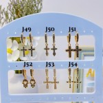 #j Zarcillos piedras lagar lujos baño oro18k   （14 modelo) (&8.5）