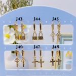 #j Zarcillos piedras lagar lujos baño oro18k   （14 modelo) (&8.5）